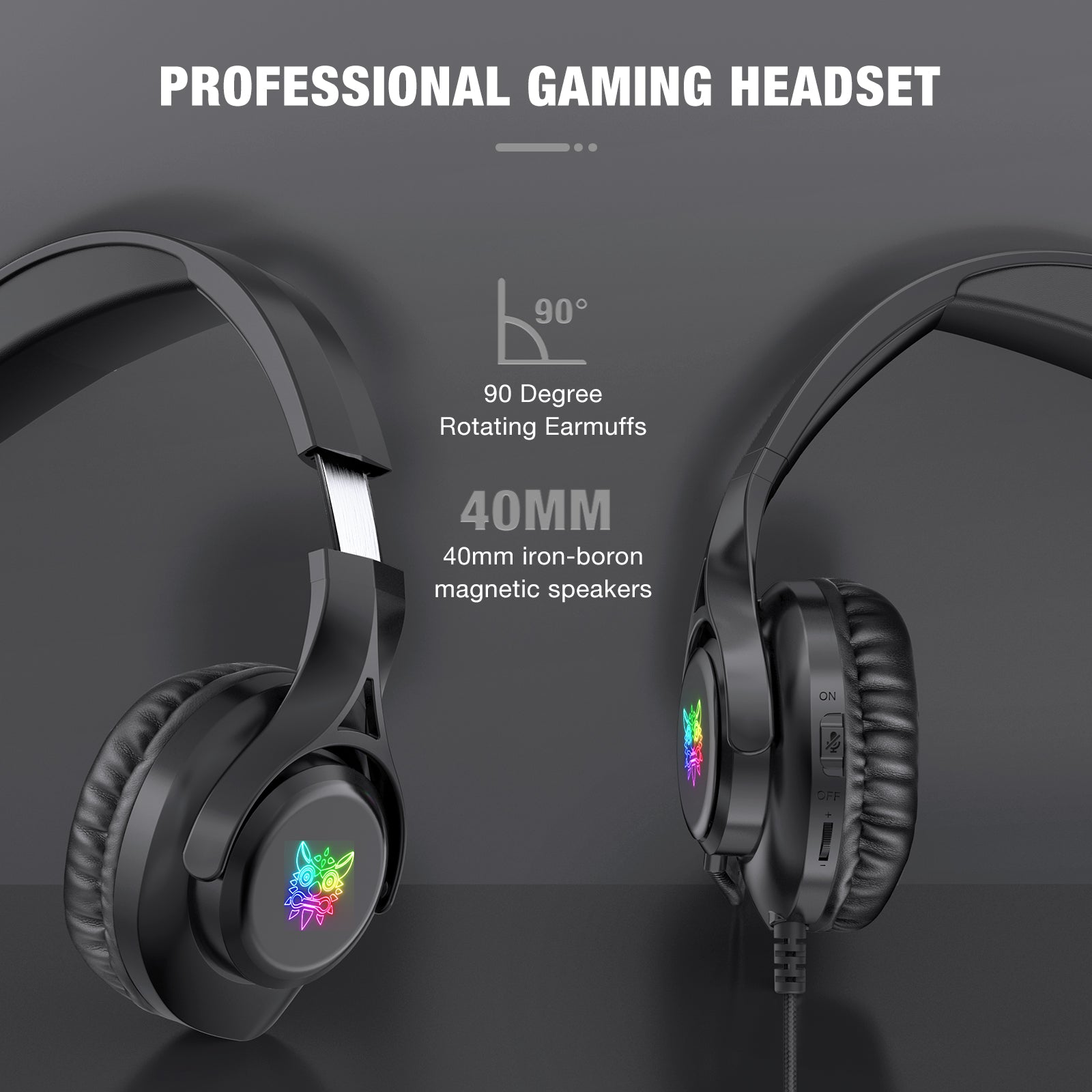 ONIKUMA X16 3.5mm+USB Wired Headset with Noise Reduction Microphone Surround Sound RGB Light Computer Headset ONIKUMA X16 3.5mm+USB Wired Headset with Noise Reduction Microphone Surround Sound RGB Light Computer Headset